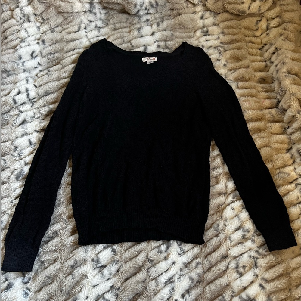 Route 66 Charcoal Knit Top